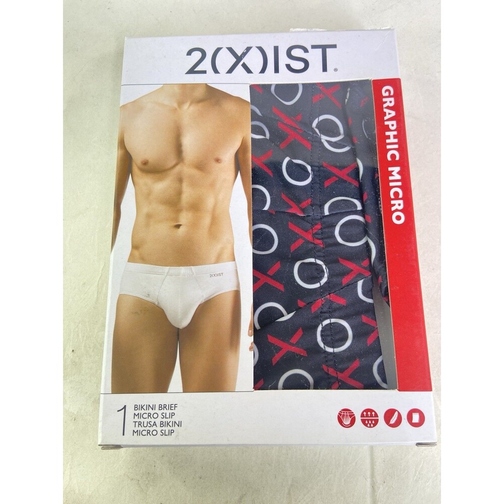 2xist Graphic Micro Bikini Brief Underwear XOXO Print Mens Size XL